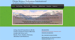 Desktop Screenshot of divinesciencefederation.org