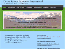 Tablet Screenshot of divinesciencefederation.org